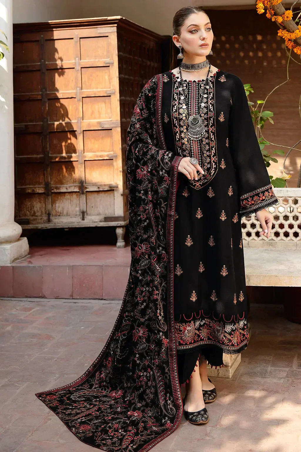 BQ-01 I Unstitched 3PC Wool Marina