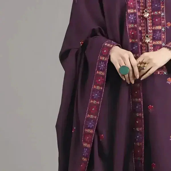 Queens’s Knit I Unstitched 3PC Wool Marina