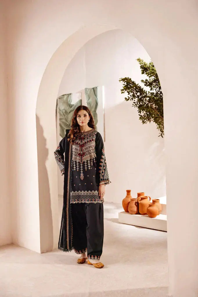 Dark Bloom I Unstitched 3PC Wool Marina